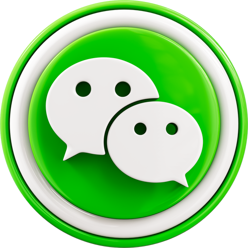 Wechat 3d social media isolated logo icon